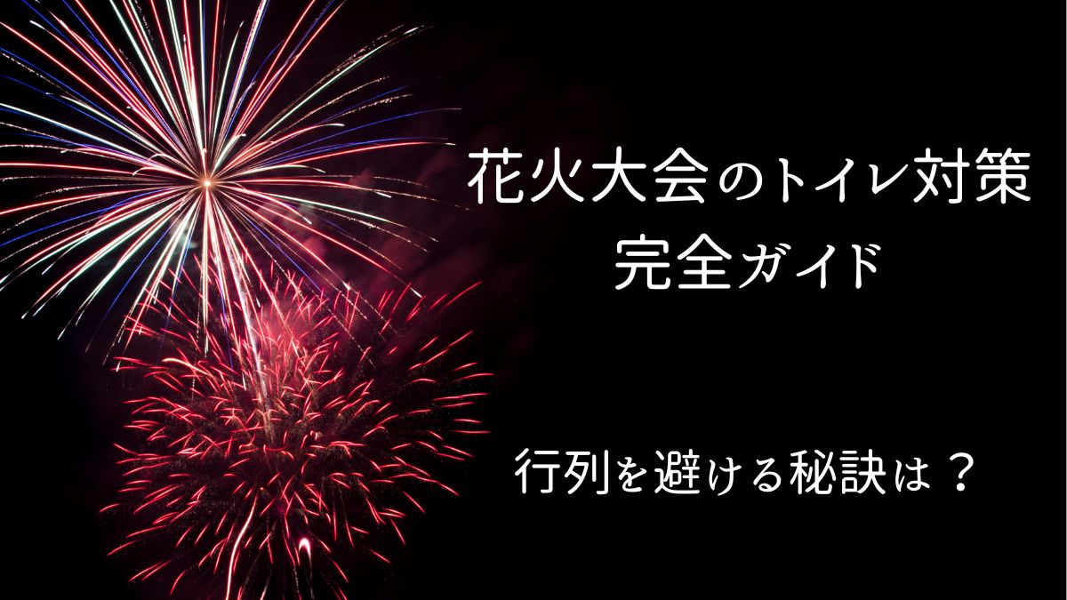 夏の夜空に咲く花火。花火大会を快適に楽しむためのトイレ対策ガイド記事のイメージ