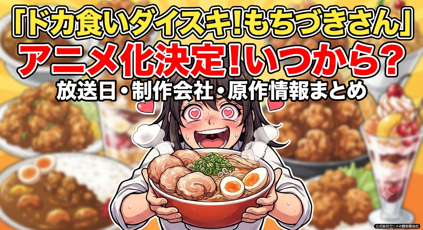 ドカ食い大好きもちづきさんアニメ化決定いつから？アイキャッチ画像